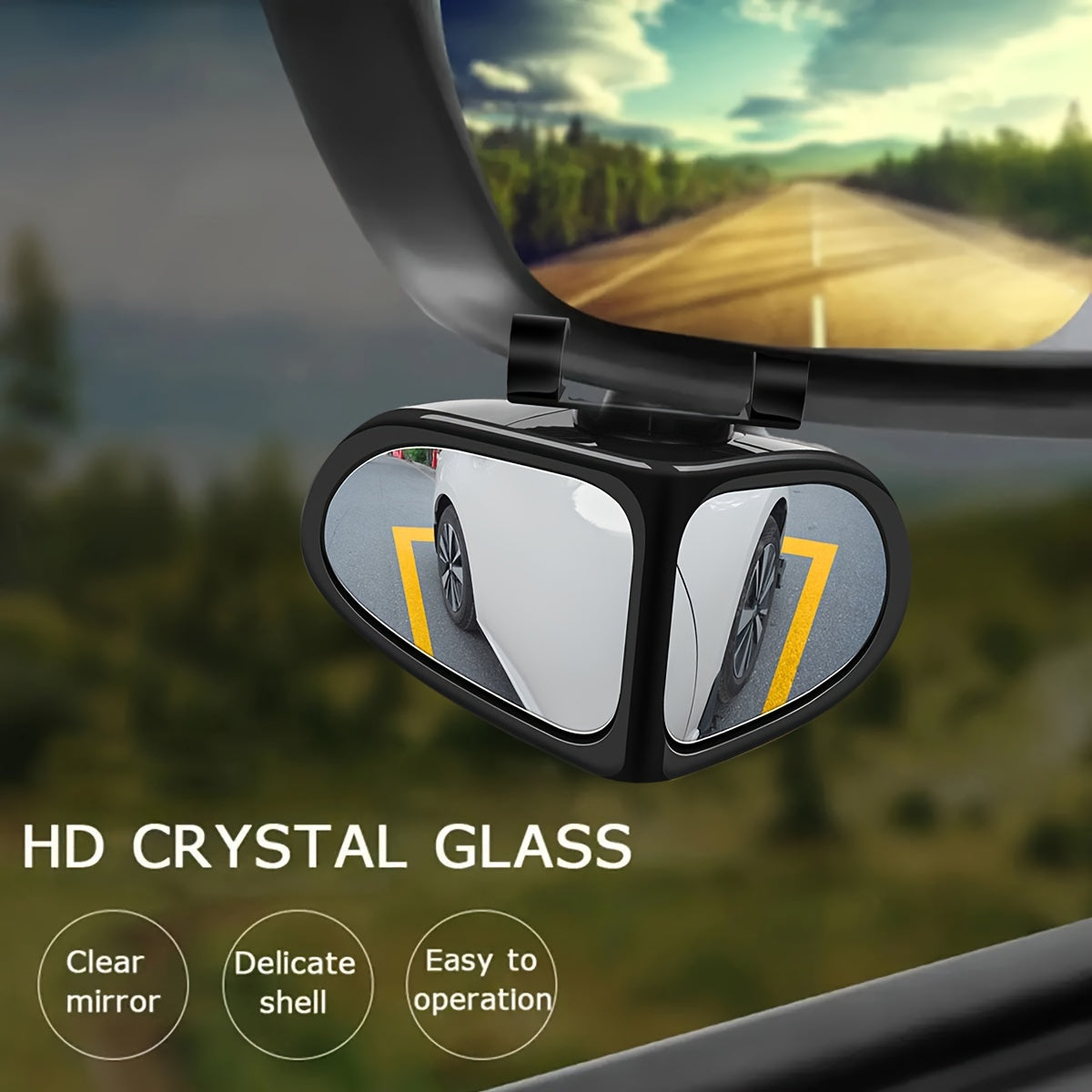 2 Pieces HD Blind Spot Mirrors for Cars - 360° Adjustable, Wide Viewing Angle