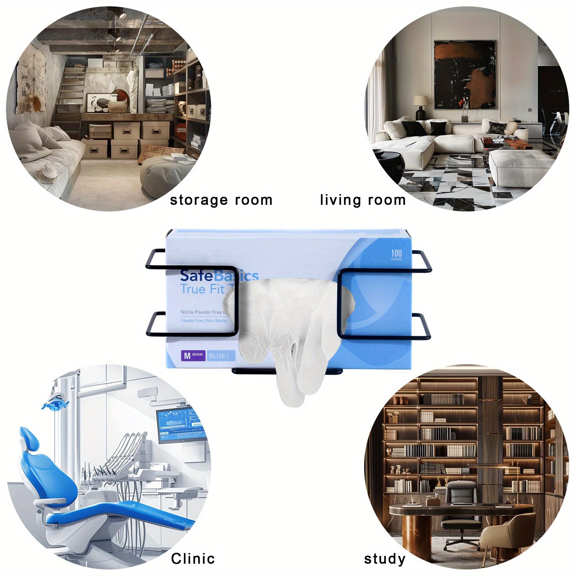 SteelShelf - Metal Wall-Mounted Storage Racks 2-Pack Floating Shelf