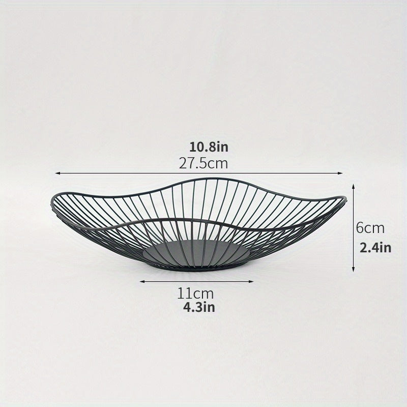 MetalServe - Elegante Taça Metálica para Frutas para Sala de Estar e Decoração de Casa