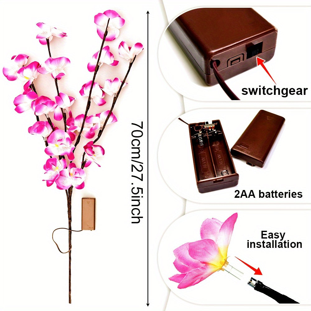 OrchidGlow - Phalaenopsis Orchid with 20 LEDs for Indoor Decoration