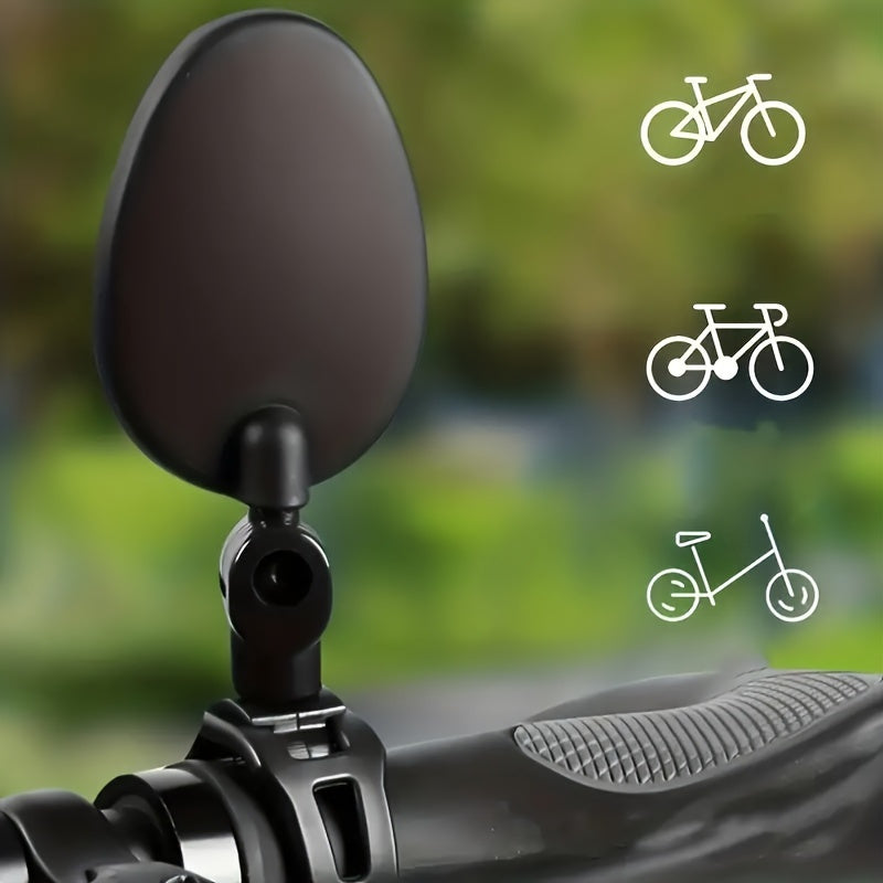 2 Pezzi Specchi Retrovisori per Bicicletta - Ampio Angolo, Forma Ovale, Vestibilità Universale