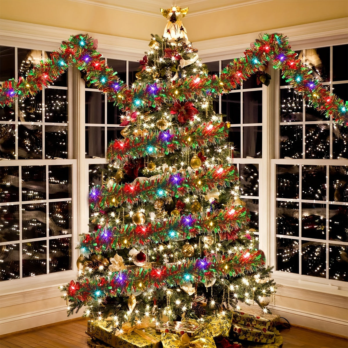 GlowGarland - 2-Pack LED Christmas Garland with 30 Lights