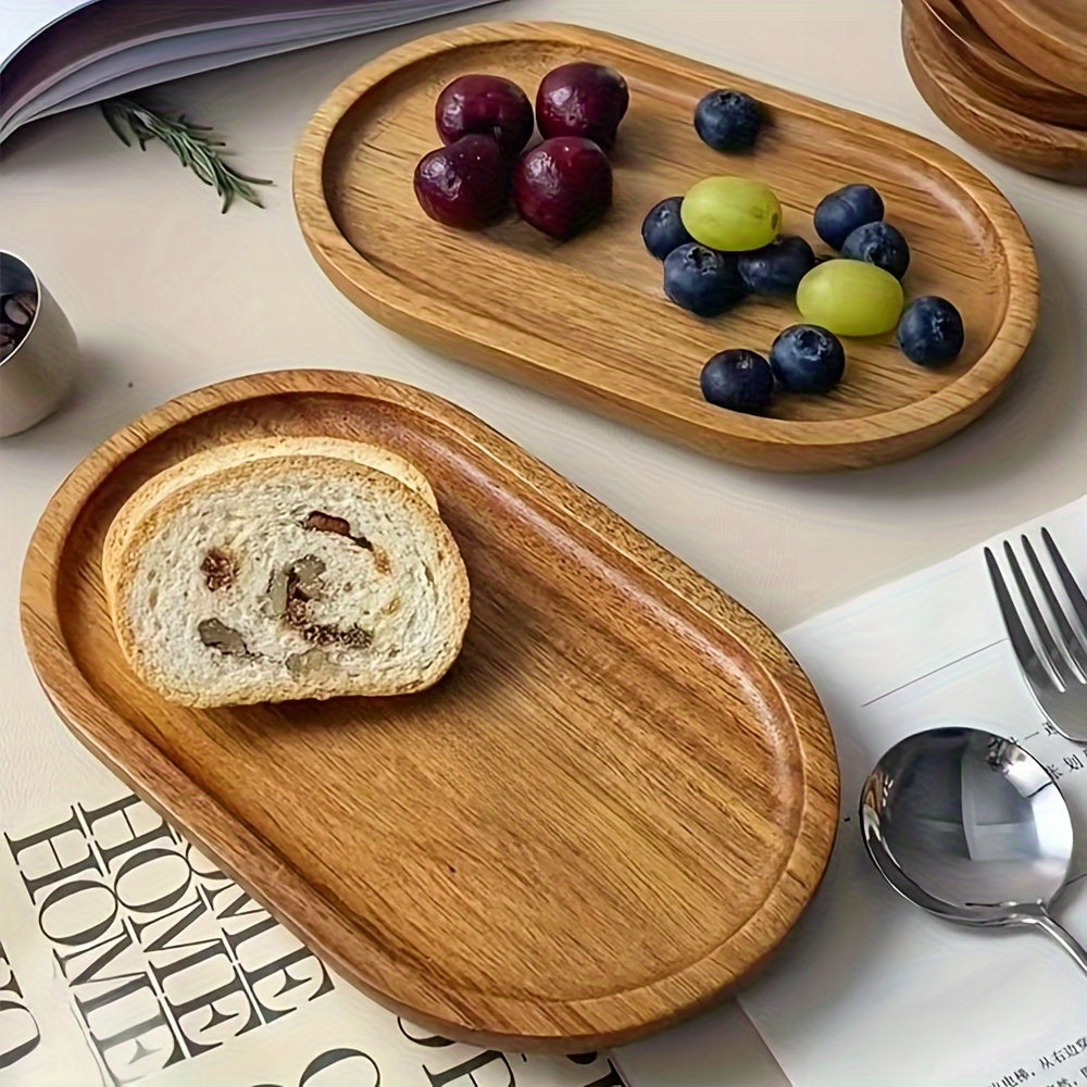 WoodServe - Oval Japanese-style Wooden Coaster