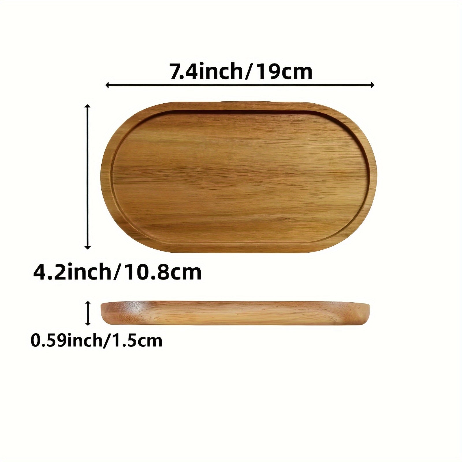 WoodServe - Oval Japanese-style Wooden Coaster