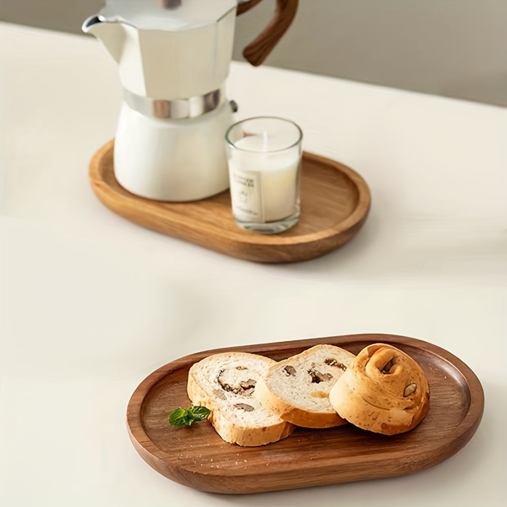 WoodServe - Oval Japanese-style Wooden Coaster