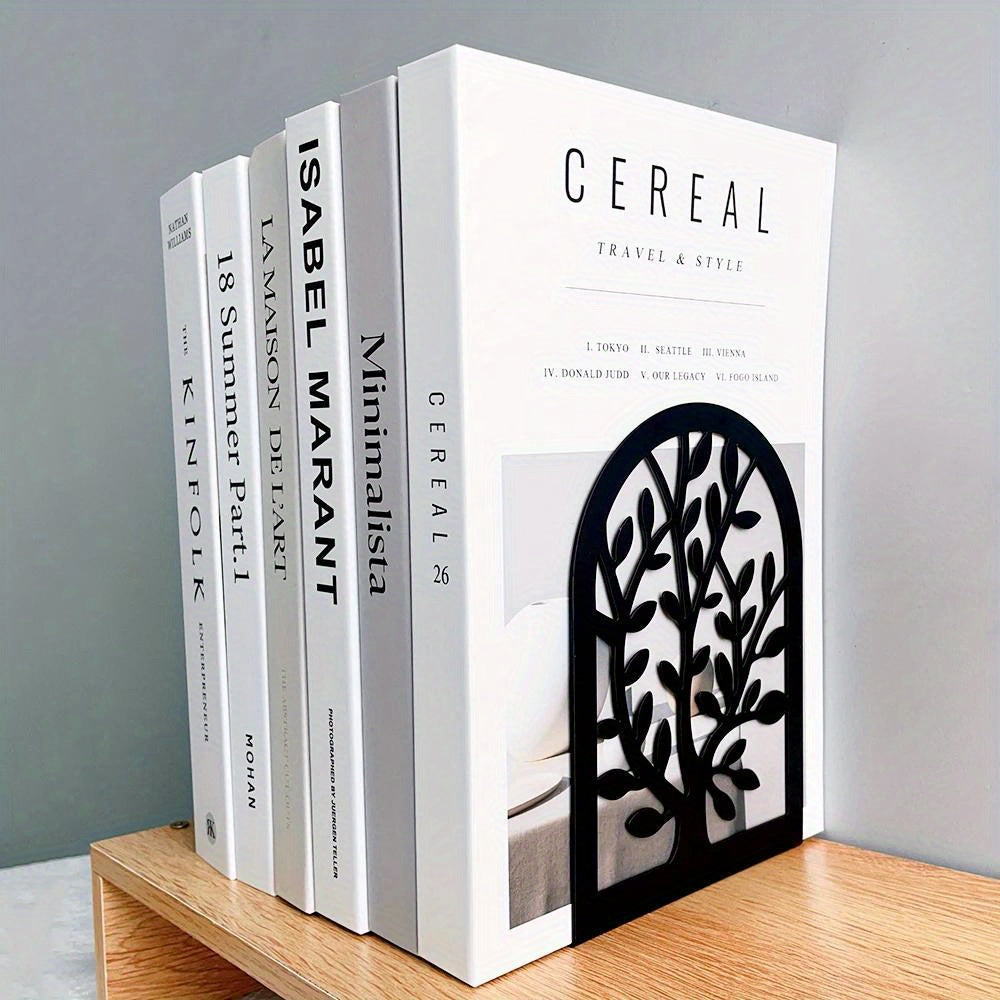 TreeLife - Classic Iron Powder-Coated Tree of Life Bookends for Office & Home