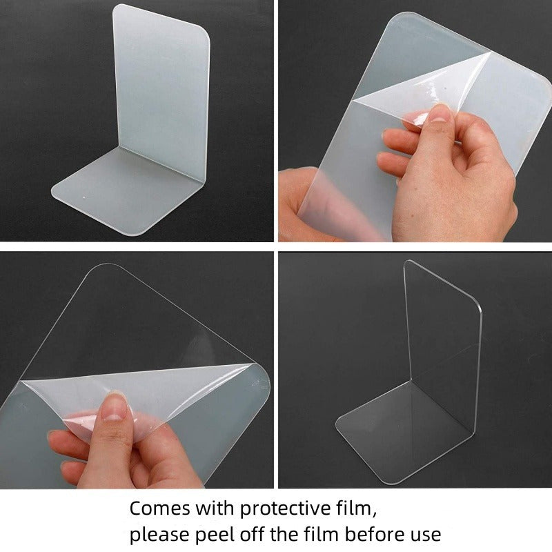 Apoio para Livros em Acrílico Elegante - Suporte Transparente Antiderrapante para Livros e Revistas