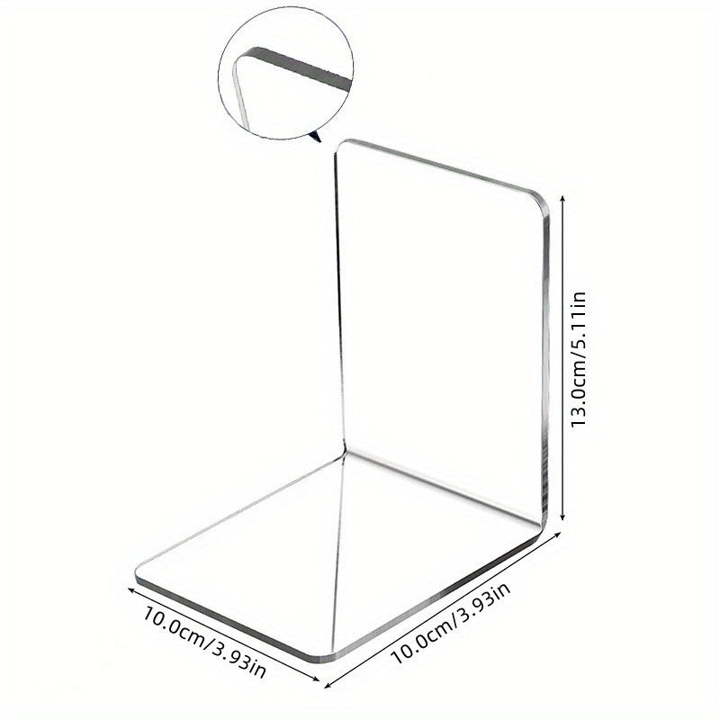 Apoio para Livros em Acrílico Elegante - Suporte Transparente Antiderrapante para Livros e Revistas