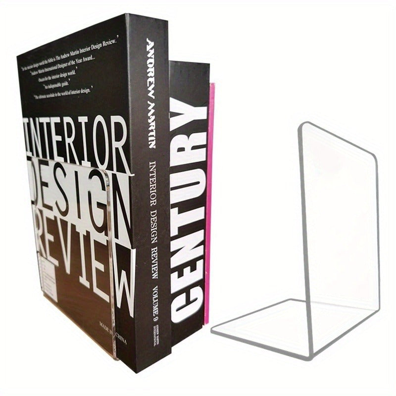 Apoio para Livros em Acrílico Elegante - Suporte Transparente Antiderrapante para Livros e Revistas