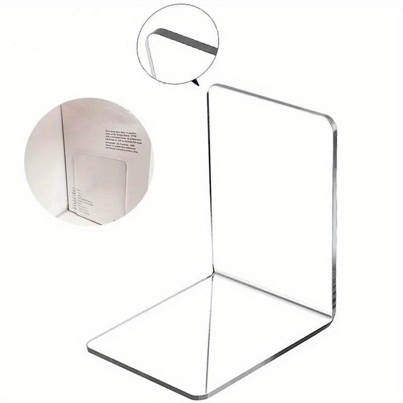 Apoio para Livros em Acrílico Elegante - Suporte Transparente Antiderrapante para Livros e Revistas