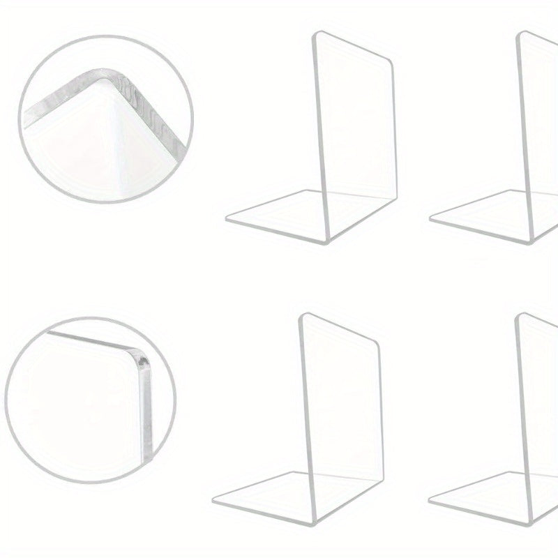 Apoio para Livros em Acrílico Elegante - Suporte Transparente Antiderrapante para Livros e Revistas