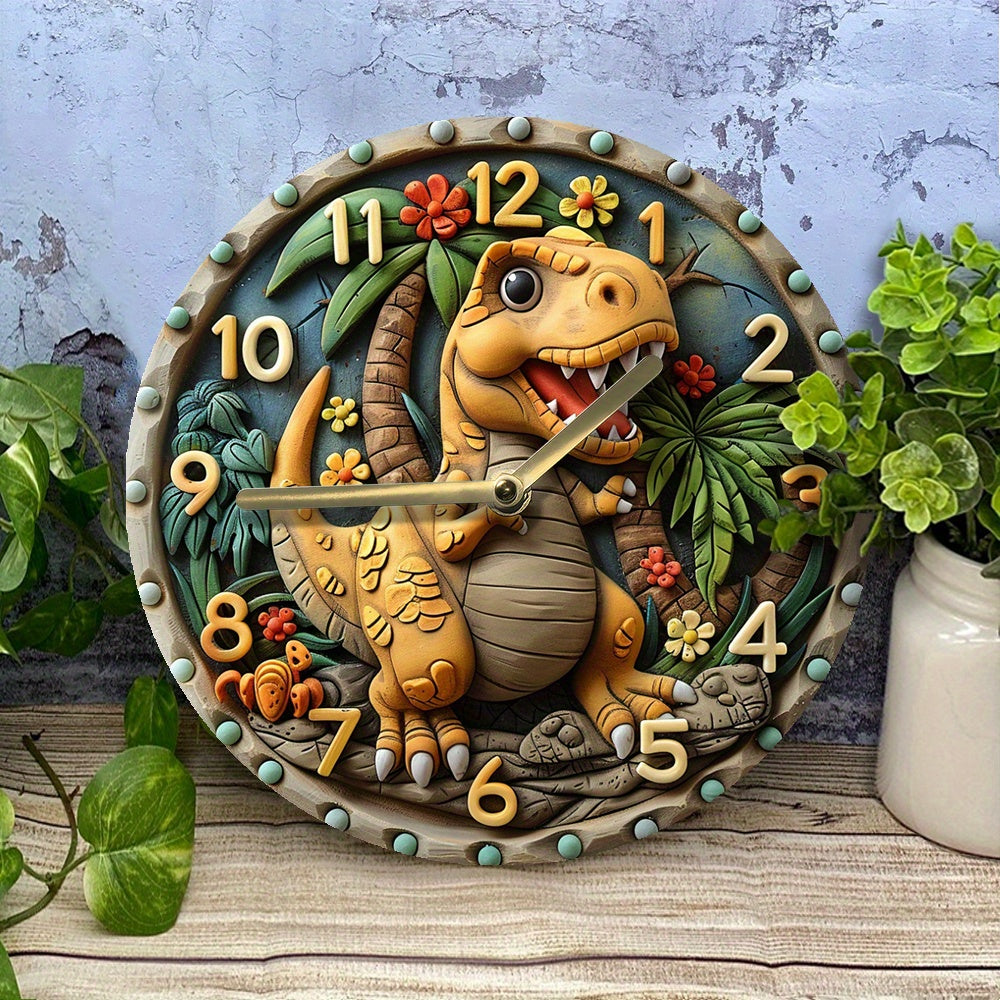 DinoTime - Reloj de pared de dinosaurio divertido