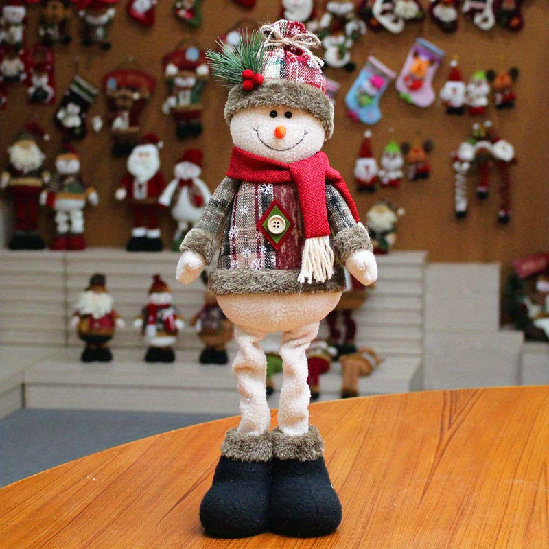 HolidayPop - Standing Christmas Figurine Set of 3, Reindeer, Snowman & Santa Claus