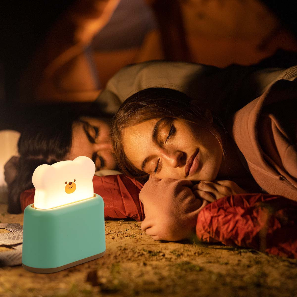 GlowSphere - Encantadora lámpara nocturna LED colorida para decoración de dormitorio