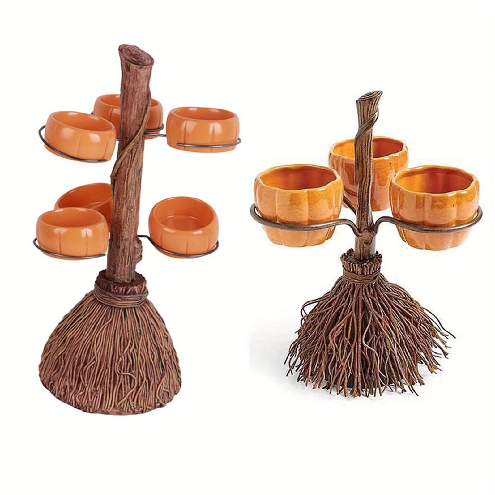 BroomServe-Taças de Cera - Taças Festivas de Halloween em Cabo de Vassoura