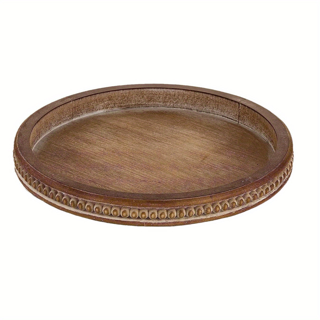 WoodenServe - Vintage Wooden Tray with Beaded Edge