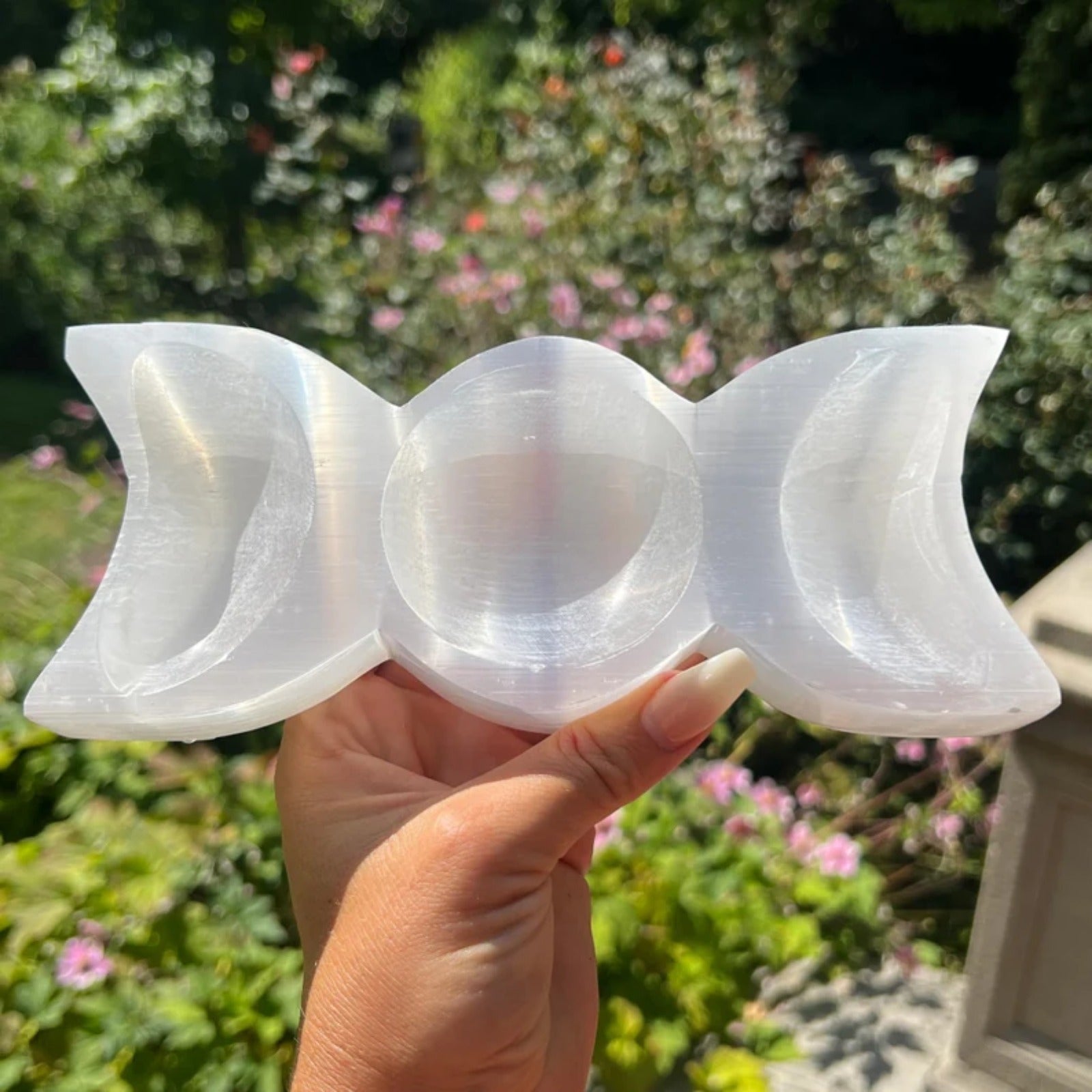 CrystalHola - Boémio Elegante Gips Lua com Detalhes em Cristal