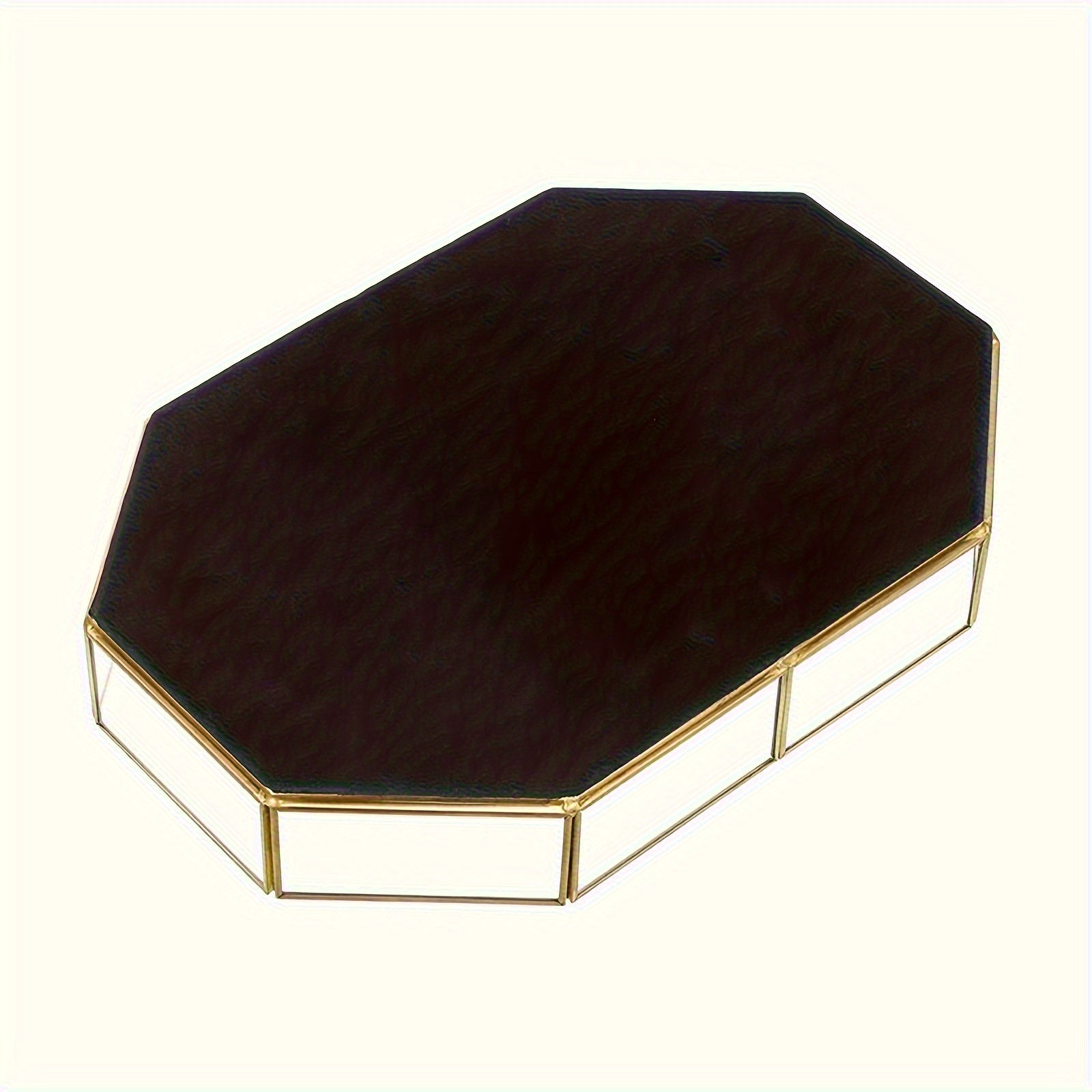 OctaGlass - Vidro de Espelho Vintage Octogonal Tabuleiro para Maquilhagem