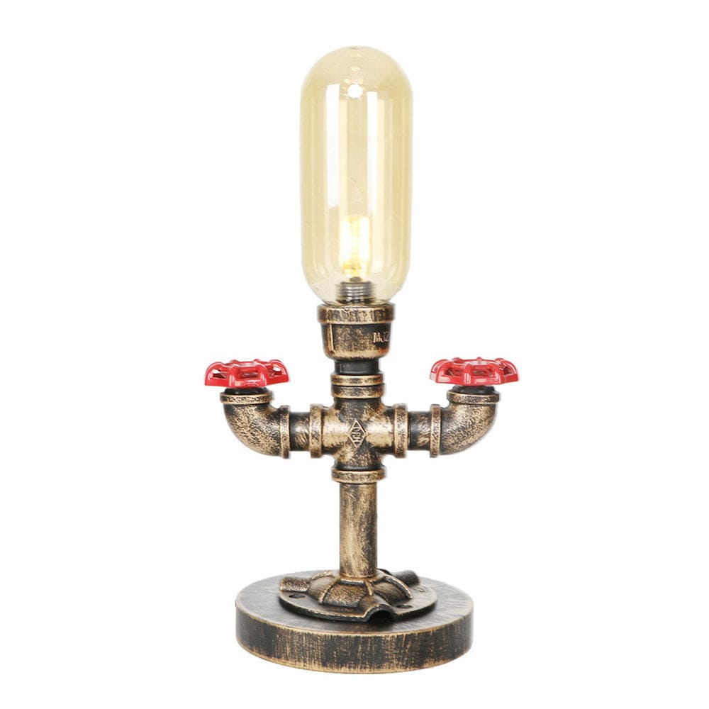 RoboGlow - Candeeiro de Mesa Moderno com Design Industrial e Tubo Metálico