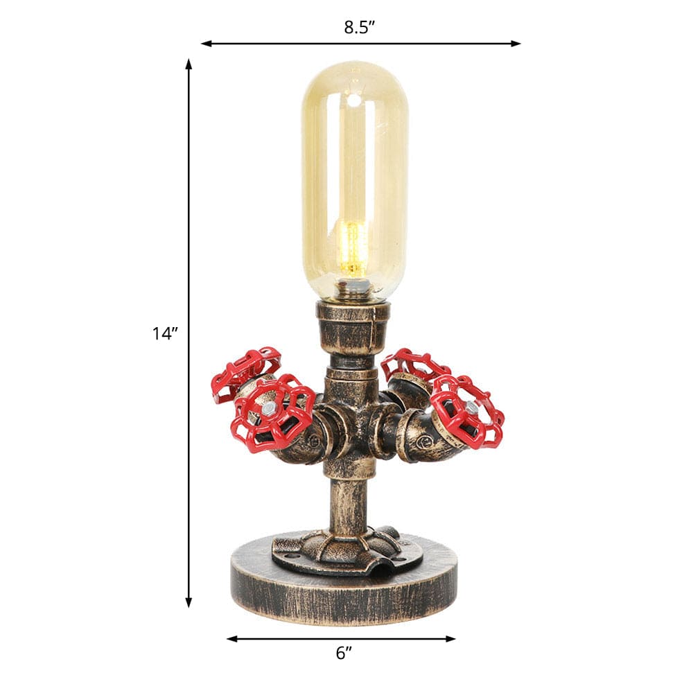 RoboGlow - Candeeiro de Mesa Moderno com Design Industrial e Tubo Metálico