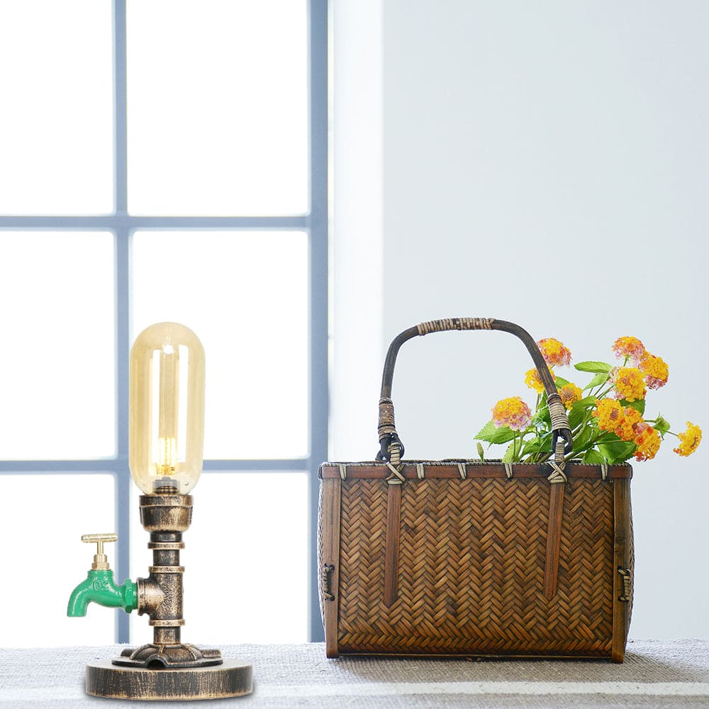 RoboGlow - Candeeiro de Mesa Moderno com Design Industrial e Tubo Metálico