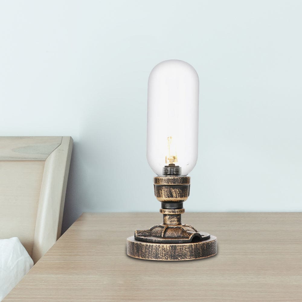 RoboGlow - Candeeiro de Mesa Moderno com Design Industrial e Tubo Metálico