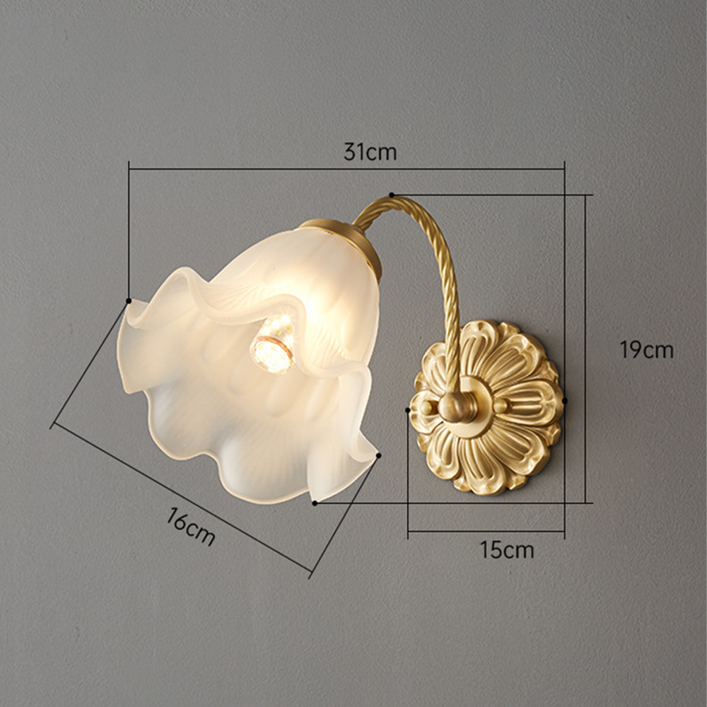 Lampade da parete in vetro retrò per soggiorno francese