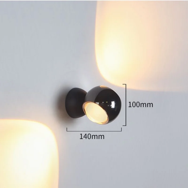 FlexiGlow - Lampada da parete LED rotante a 180°