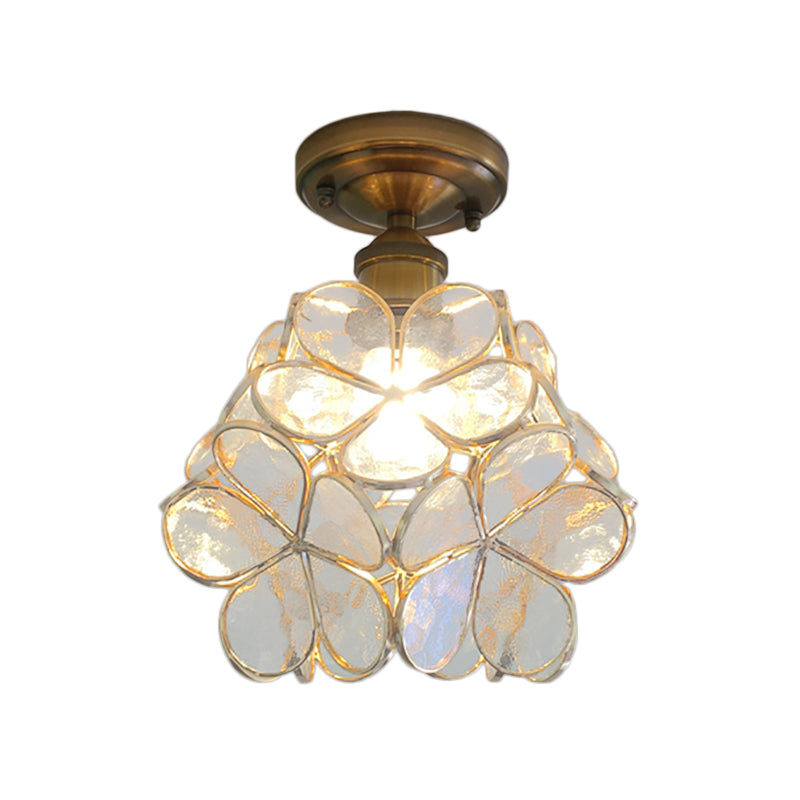 Lampada da soffitto in PVC colorato stile retrò con motivo floreale