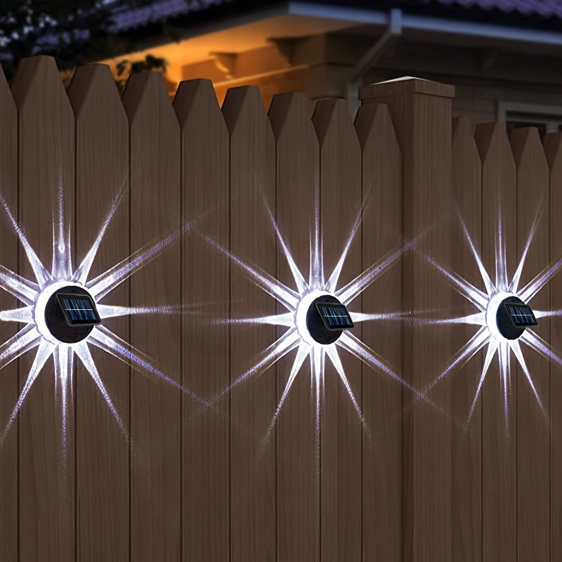 SolarFence - Conjunto de 4 Iluminações LED à Energia Solar à Prova de Água para Cercas, Pátios e Escadas