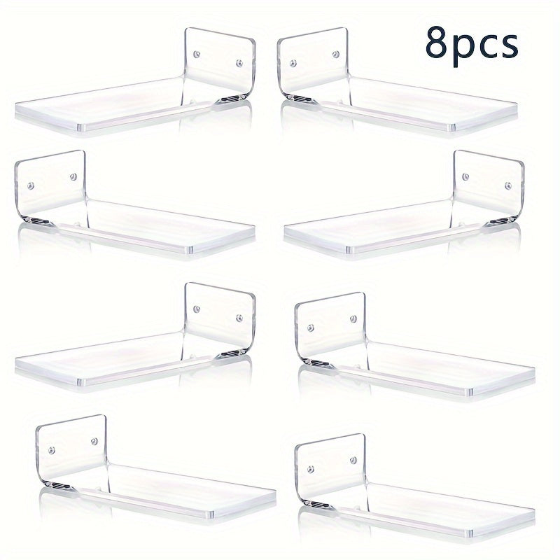 Acrylic Display - 4/6/8 Pieces Transparent Acrylic Floating Shoe Shelves