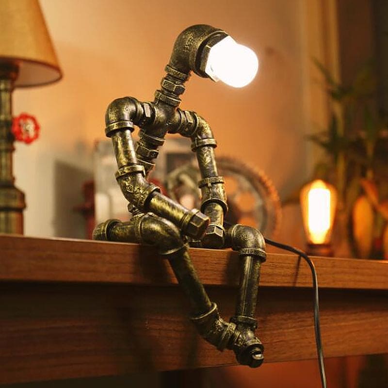RoboLume - Lampada da tavolo robot retrò-futuristica