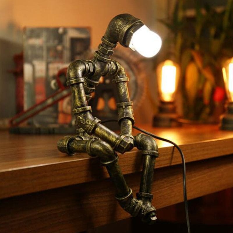 RoboLume - Lampada da tavolo robot retrò-futuristica