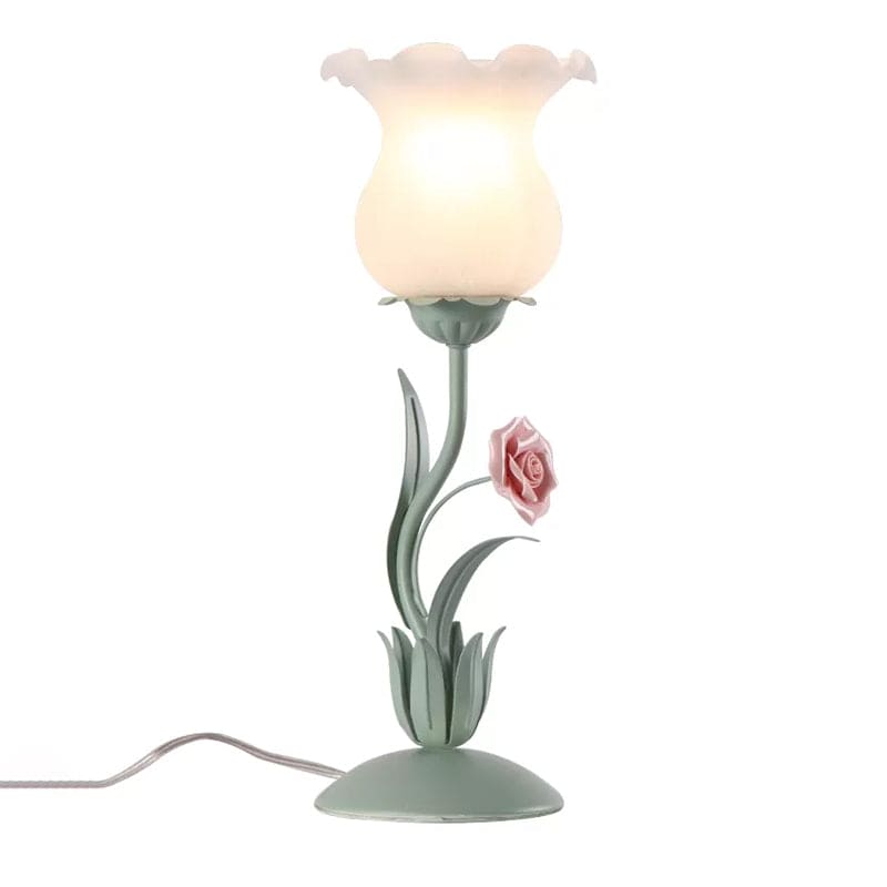 BloemLicht - Lámpara de mesa con diseño floral y ambiente acogedor