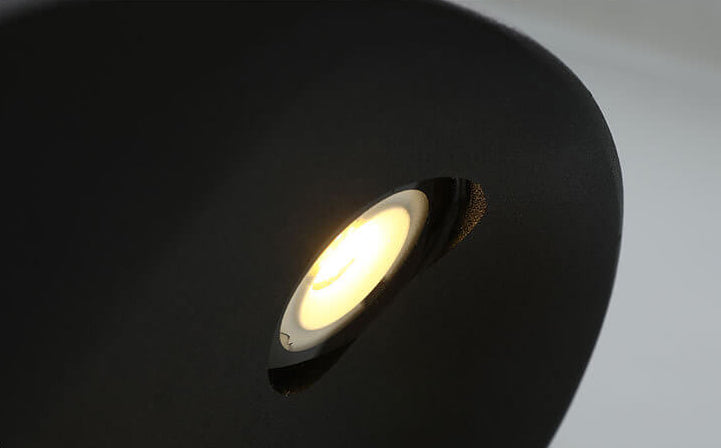 Candeeiro de parede LED minimalista em alumínio, semi-circular