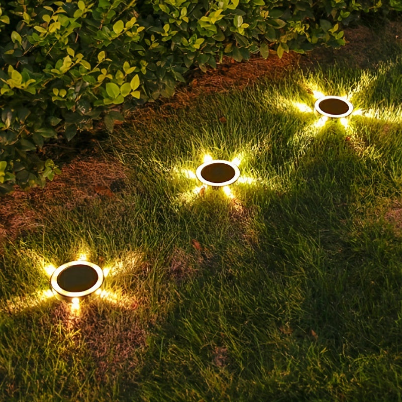 SolarLicht - 6 LED Illuminazione da Terra, Lampada Solare da Esterno per Sentiero, Giardino e Patio