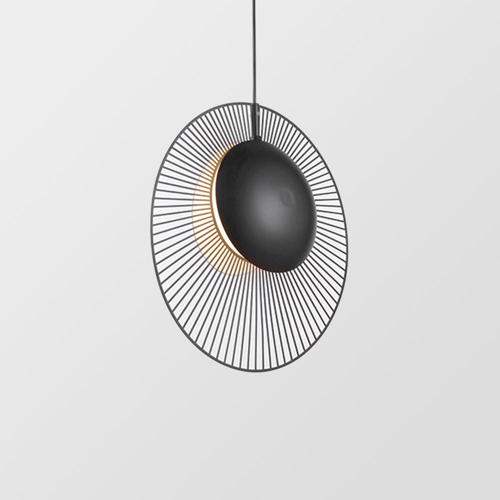 Lámpara colgante minimalista de metal negro para comedor