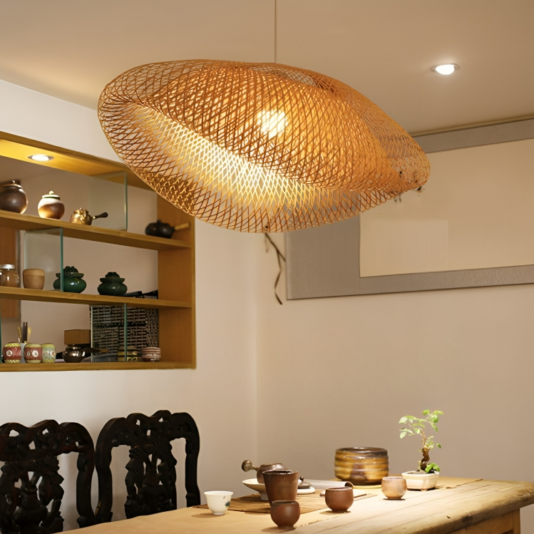 Candeeiro suspenso de rattan design