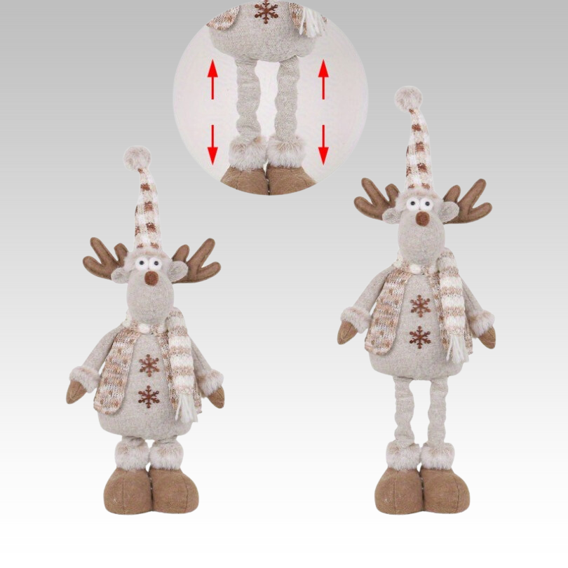 Holiday Set - Stretchable Snowman & Reindeer Dolls