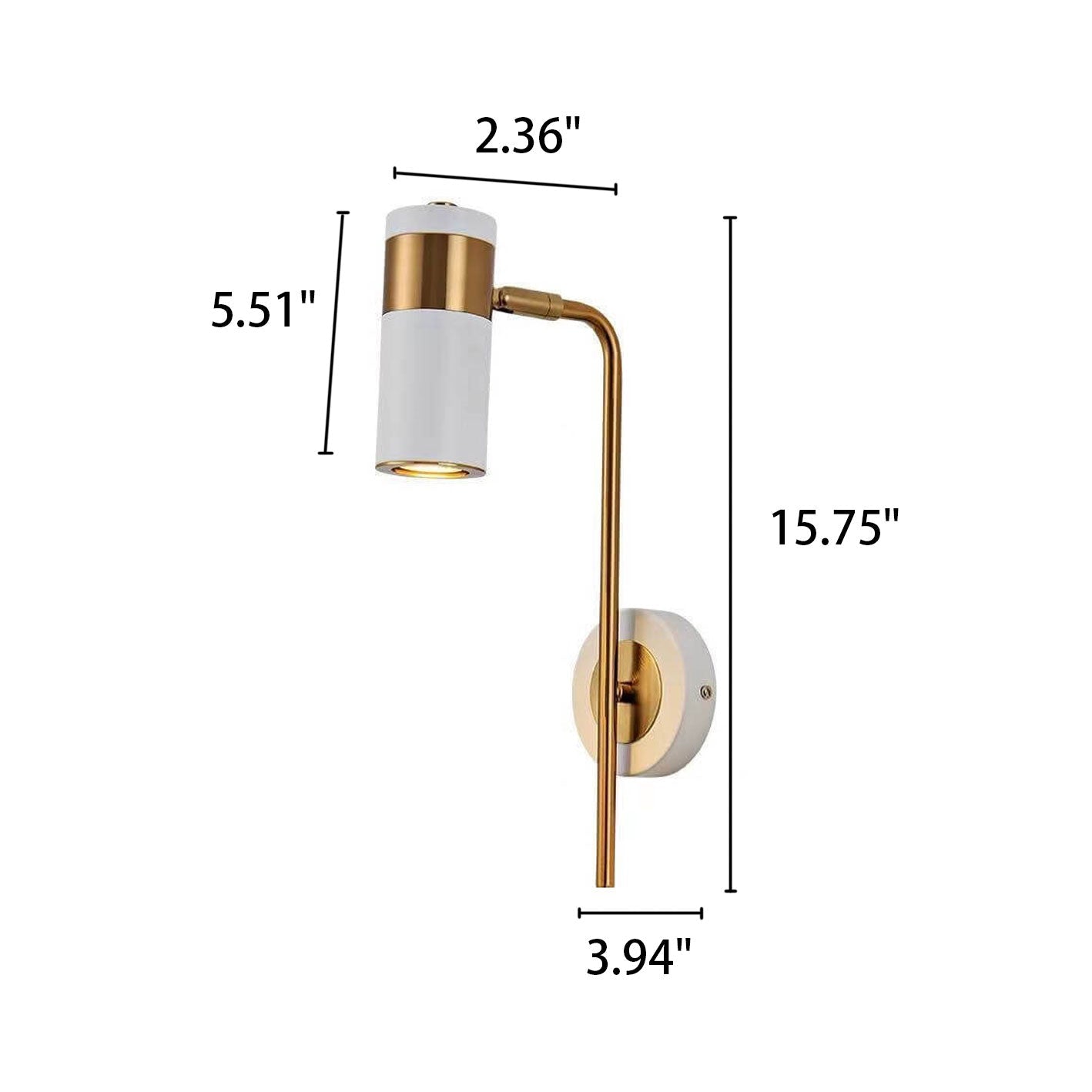 Candeeiro de parede LED giratório minimalista moderno em ferro