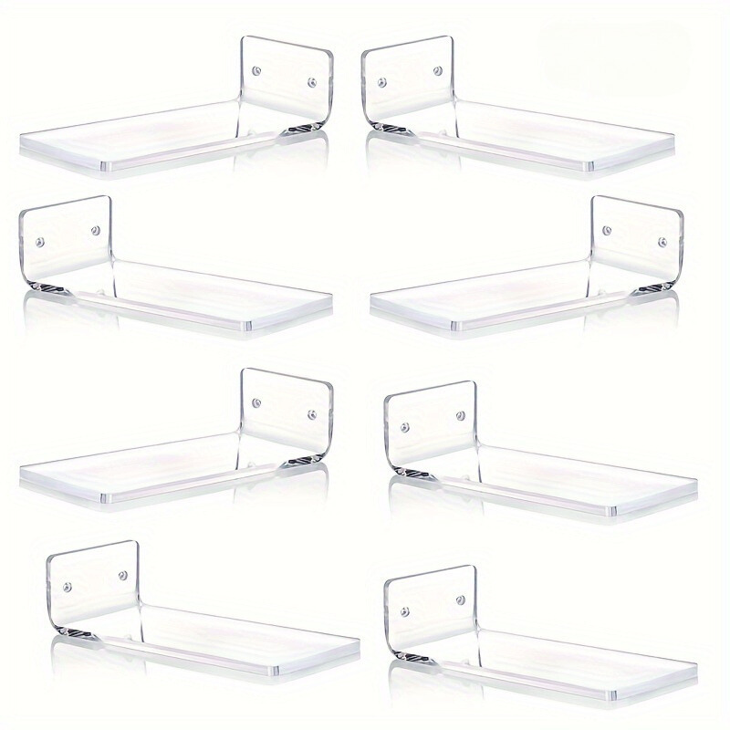Acrylic Display - 4/6/8 Pieces Transparent Acrylic Floating Shoe Shelves