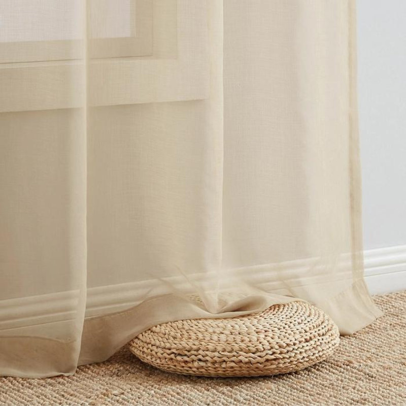 Snow - Cortinados Semi-transparentes Leves Tampa Suave