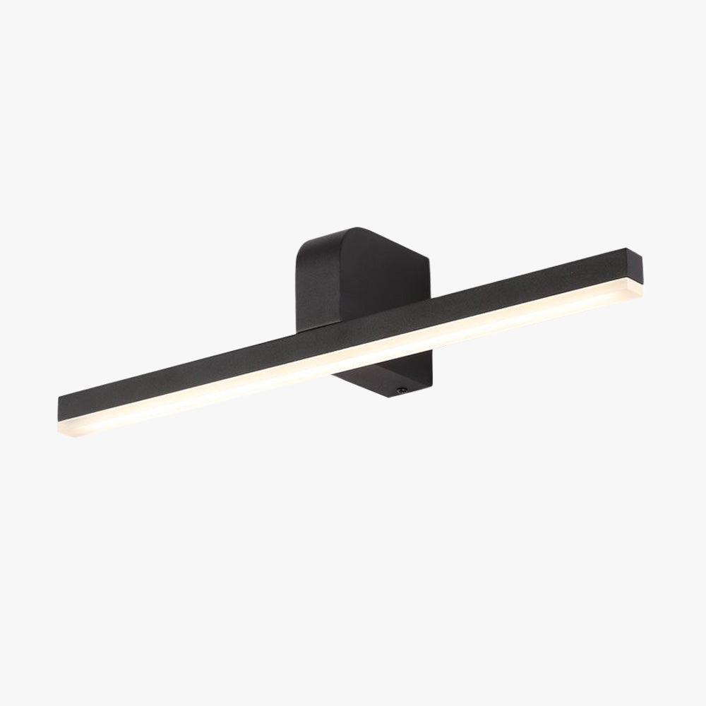 Luna - Lámpara de pared con espejo LED lineal moderna, negro/blanco