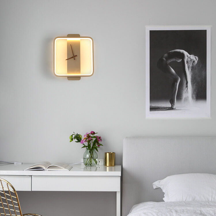 Moderne, minimalistische, klokvormige LED-wandlamp met 1 licht