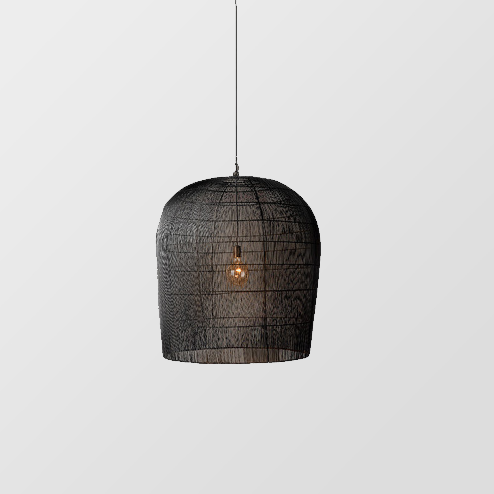 Lampada a sospensione in rattan classica e semplice