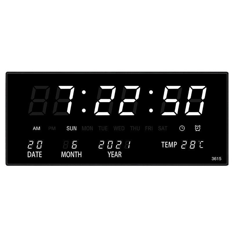 Stylish LED Wall Clock made of Plastic and Mirror Glass