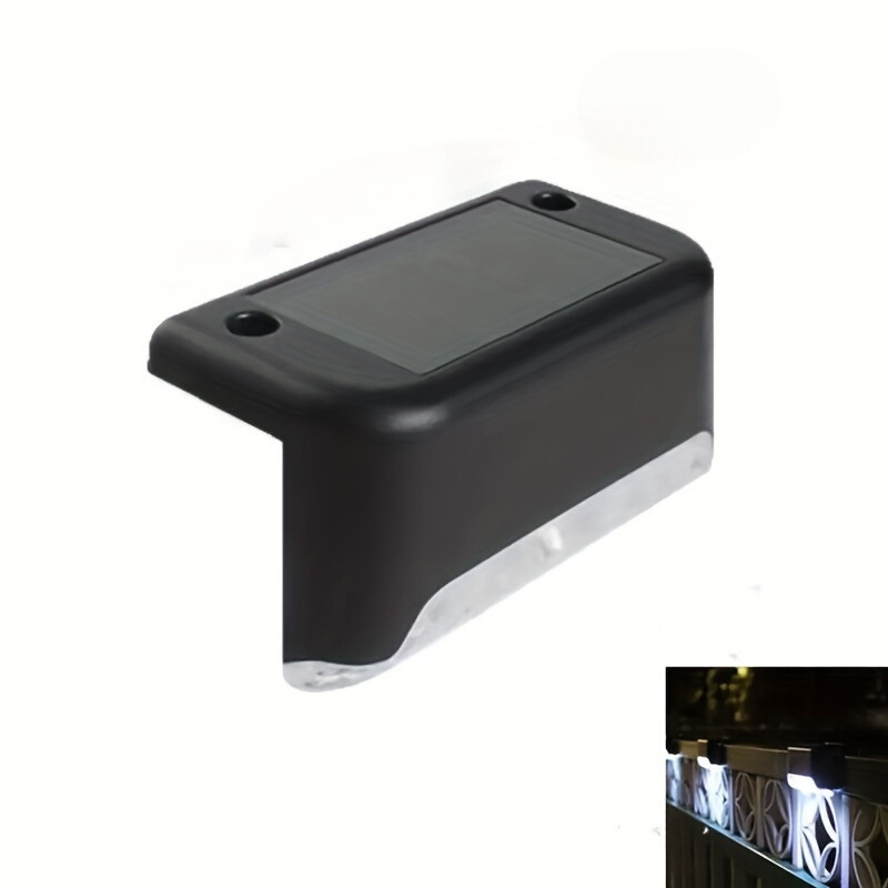 SolarEdge - Lampade da terrazza LED impermeabili, illuminazione per scale a pannello solare