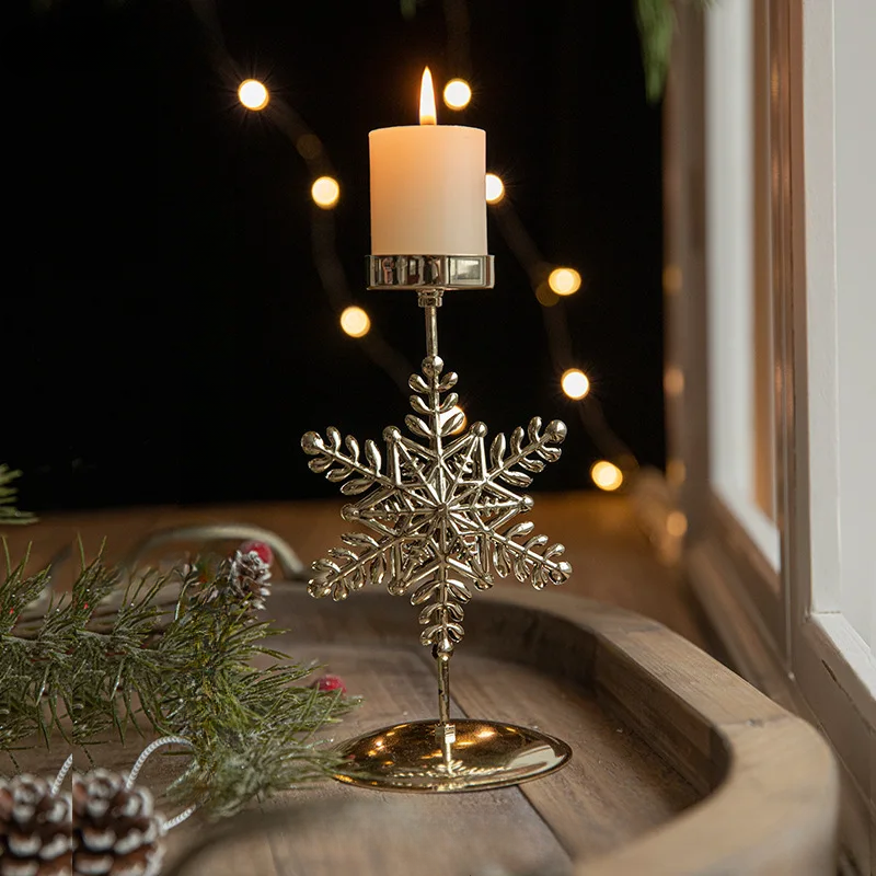 Shine - Golden Star and Christmas Tree Candle Holder
