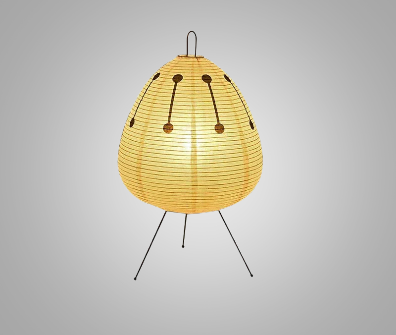 LumiZen – Japanese Paper Table Lamp in Retro Style, Traditional Lighting for Bedroom and Living Room