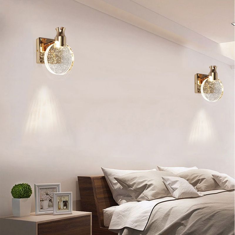 Kristy Moderna Lampada a LED da Parete Oro Camera da Letto/Sala da Pranzo Cristallo